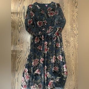 Vince Camuto velvet flower dress